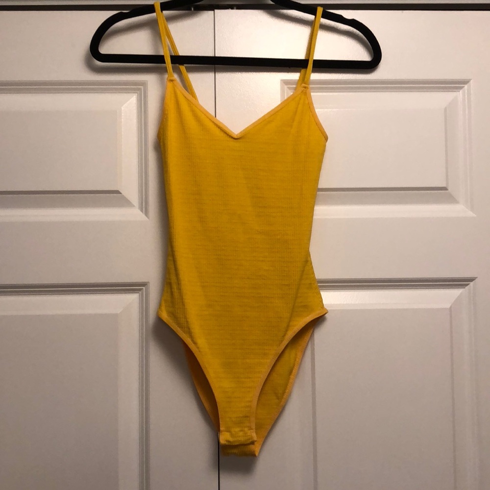 Top shop yellow bodysuit